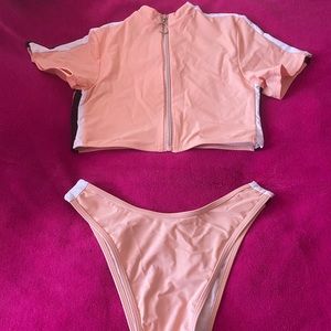 SOLD‼️‼️😊Peach colored women two piece swim